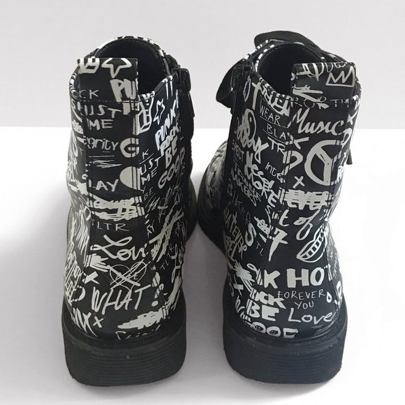 Aldo - Graffiti Punky Combat Boots NWOT - Picture 10 of 14